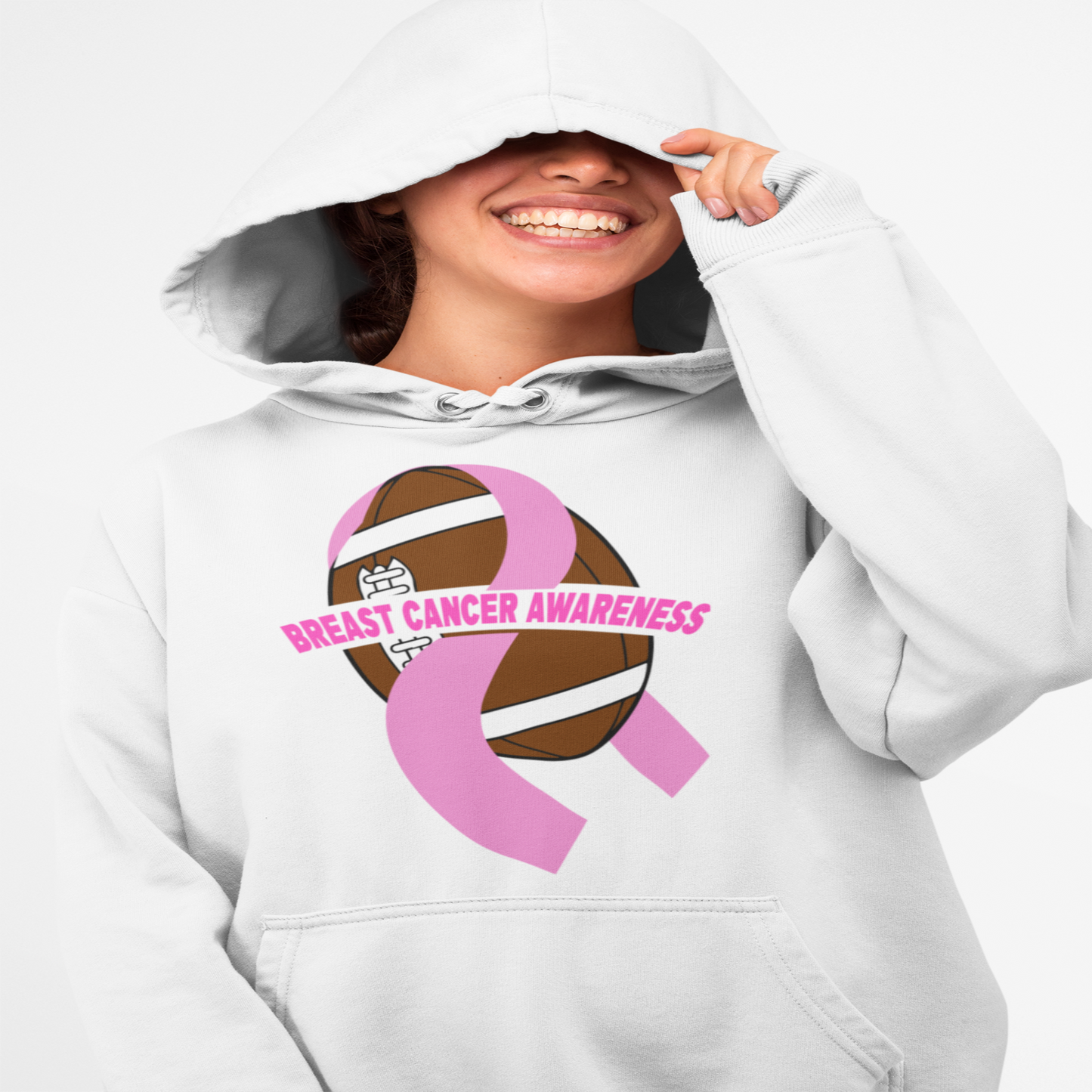 Breast Cancer Football Hoodie
